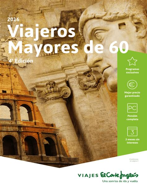 Los mejores viajes de El Corte Inglés para mayores de 60 años。